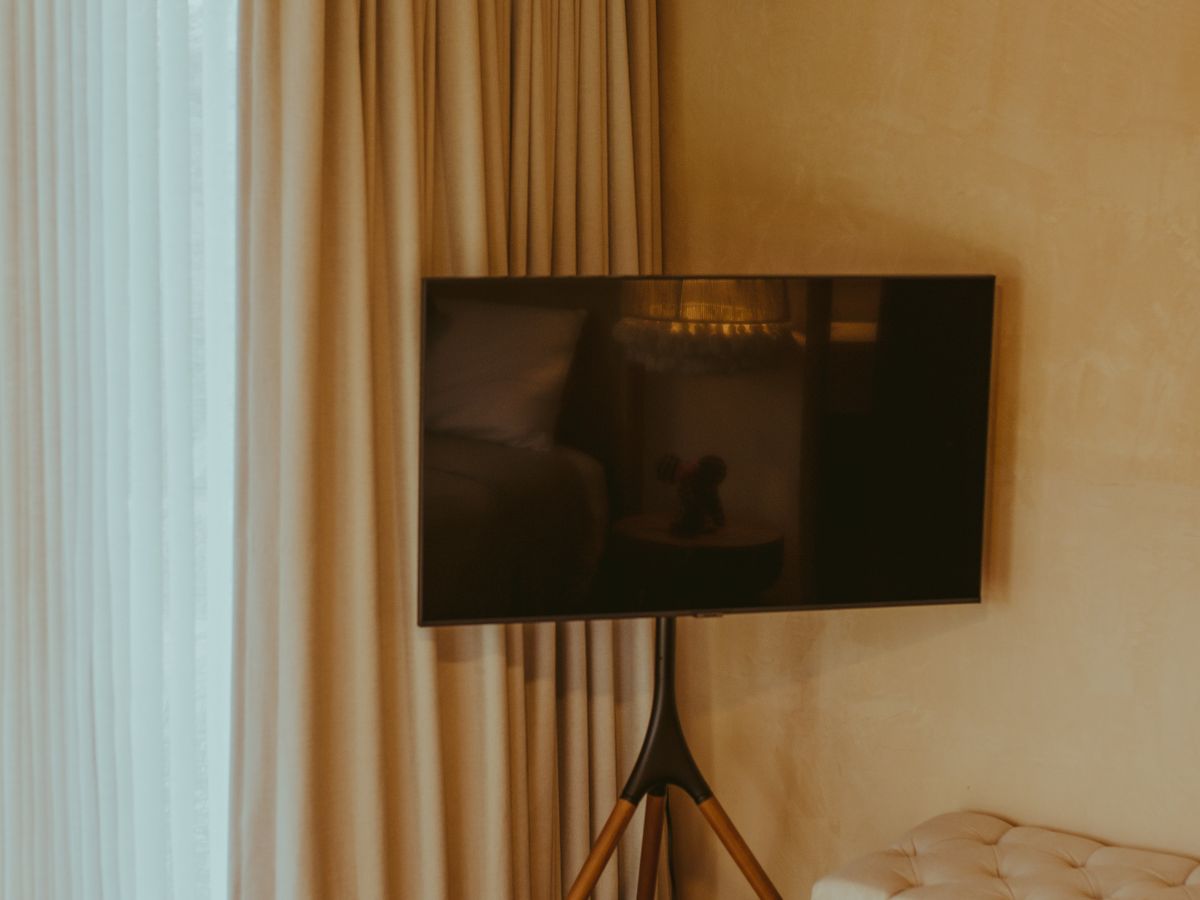 Television in a hotel guest room