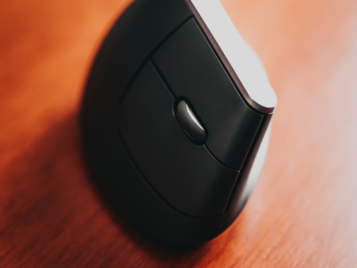 Wireless mouse on a desk