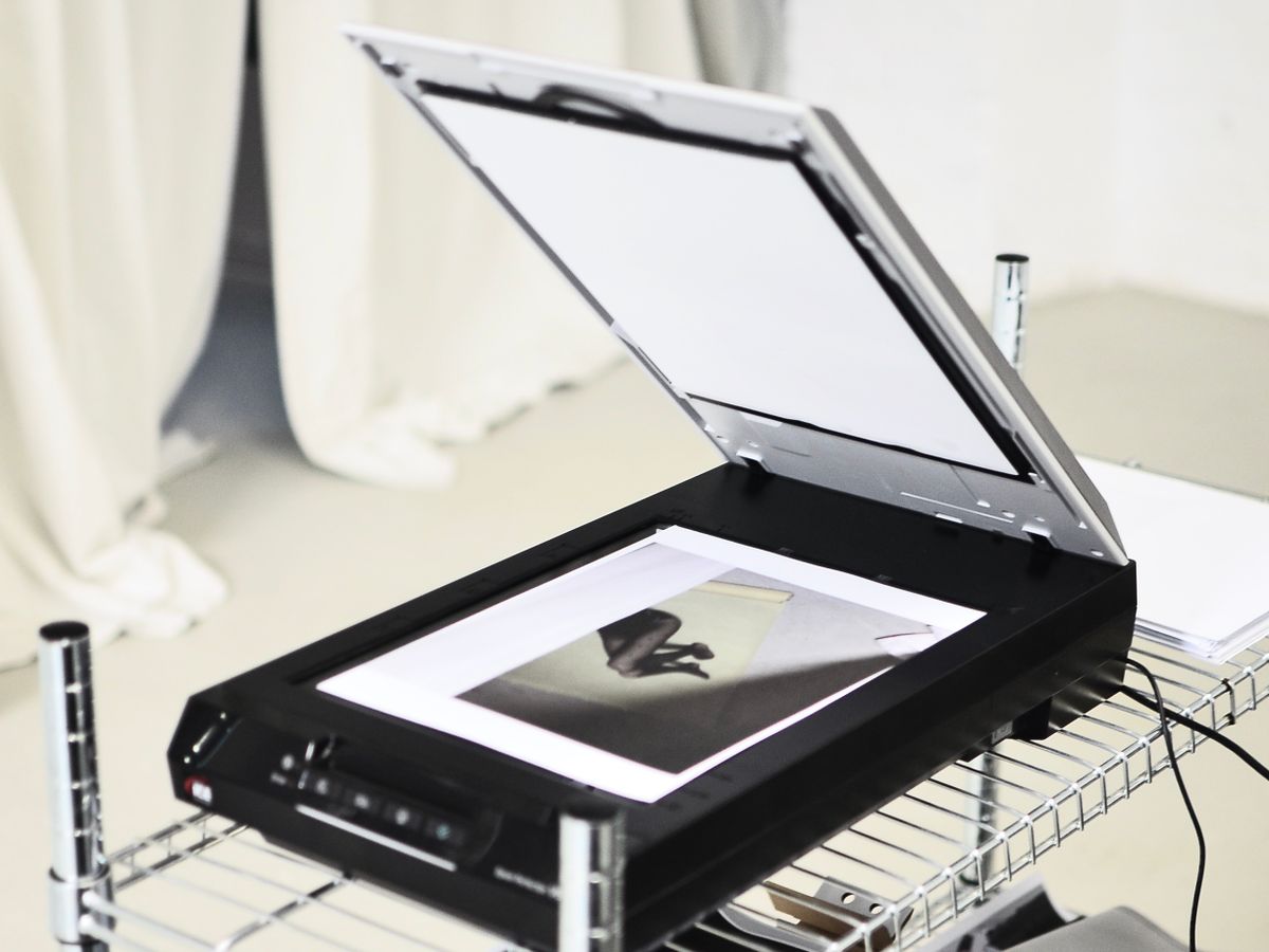 Document scanner in a modern office